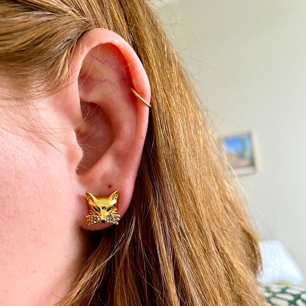 Kate Spade Gold Fox Studs